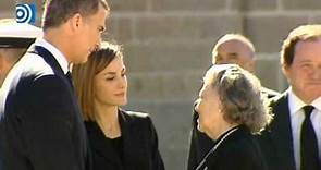 La infanta Cristina coincide con los Reyes en el funeral del infante Carlos