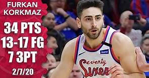 Furkan Korkmaz scores a career-high 34 points in 76ers vs. Grizzlies | 2019-2020 NBA Highlights