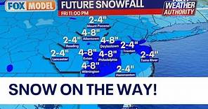 Philadelphia snow totals increased as Friday storm approaches