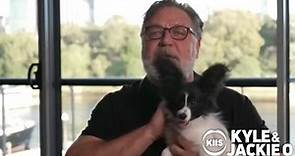 Russell Crowe introduces his new puppy Ezekiel
