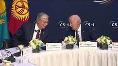 President Joe Biden hosts a meeting of the Central Asia