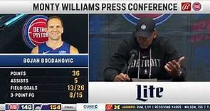 MONTY WILLIAMS postgame interview | Detroit Pistons vs Utah Jazz