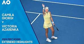 Camila Giorgi v Victoria Azarenka Extended Highlights | Australian Open 2024 First Round