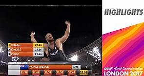 WCH London 2017 Highlights - Shot put - Men - Final - Tomas Walsh wins