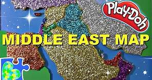 Map of the Middle East for Kids: Part 1 || Learn Geography for Kids || Play-Doh Puzzle