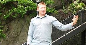 Mark Melancon at the Brush Stairway meets with the NY Giants Preservation Society