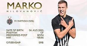 #9 Marko Milovanović | FK PARTIZAN | HIGHLIGHTS 2020.