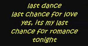 Last Dance by Donna Summer w/Lyrics