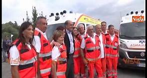 Zingaretti consegna le nuove ambulanze acquistate dalla Regione Lazio