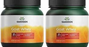 Swanson Goat Whey Protein Concentrate Powder - Pasture Fed 14 oz Pwdr 2 Pack