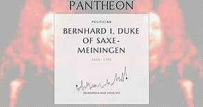 Bernhard I, Duke of Saxe-Meiningen Biography - Duke of Saxe-Meiningen