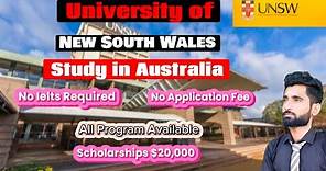 University of New South Wales Australia Application process | How to apply | UNSW | Scholarships