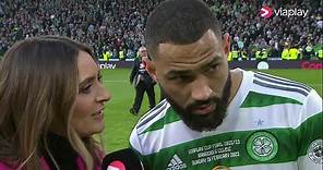 Celtic's Cameron Carter-Vickers interviewed after winning Viaplay Cup Final
