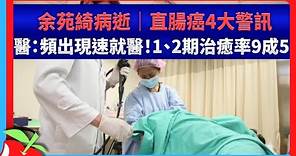 余苑綺病逝｜直腸癌4大警訊 醫：頻出現速就醫！1、2期治癒率9成5 | 台灣新聞 Taiwan 蘋果新聞網