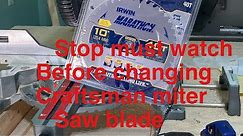 How to change blade on 10 inch craftsman miter saw