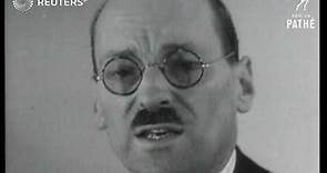 POLITICS: Clement Richard Attlee gives a speech before election time in 1935 (1935)