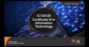 TasTAFE ICT30120 Certificate III in Information Technology