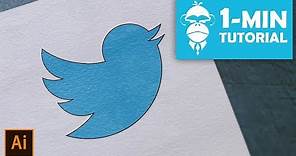 How To Create Twitter Logo in Illustrator