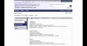 How to Use the Max Planck Encyclopedia of Public International Law