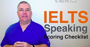 IELTS Speaking Checklist And Marking Criteria