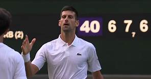 Djokovic advances after impressive match point