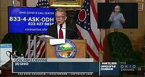 Ohio Governor Mike DeWine, Dr. Amy Acton issue stay-at-home order for all of Ohio