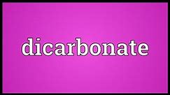 Dicarbonate Meaning