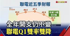 聯電Q1獲利年減18%探5季低 每股EPS1.31元 毛利率35.5%探7季低點｜非凡財經新聞｜20230426