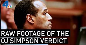 Raw Footage of the Verdict Reading at the Trial of OJ Simpson | From the Archives | NBCLA