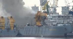 Russian nuclear submarine ablaze at shipyard in Severodvinsk