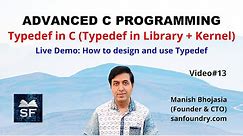 Typedef in C & how to Design using Typedef | Sanfoundry