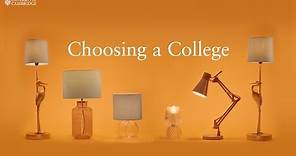 Choosing a College at Cambridge University