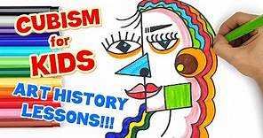 CUBISM FOR KIDS! | ART HISTORY LESSONS (WHO IS PABLO PICASSO?)