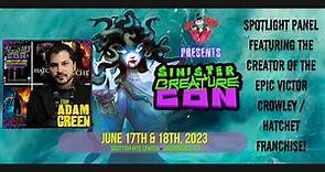 Adam Green (Creator of Hatchet) Panel Sinister Creature Con 2023