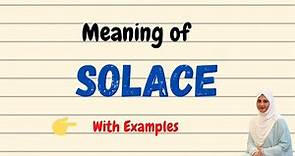 Daily vocabulary | Solace Meaning | Vocabgram