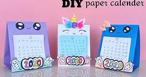 How to make a 2020 desk calendar | diy calendar |paper Mini calendar /paper crafts for school / DIY