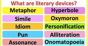 LITERARY DEVICES | Learn about literary devices in English | Learn with examples | Figure of speech