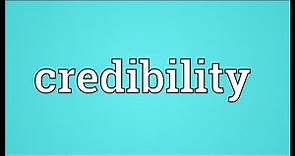 Credibility Meaning