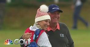 Mark Calcavecchia waves goodbye to The Open from the Swilcan Bridge at St. Andrews | Golf Channel