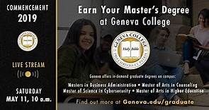 Geneva College Undergraduate Commencement 2019