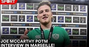 Player of the Match Joe McCarthy after Ireland hammer France!