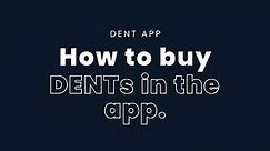 DENT iOS Mobile App v1.0 - How the mobile user can buy DENT credits 22.12.2017