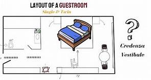 Layout of a hotel guest room ? Double and twin bedded room layout/ 5 star hotel room layout