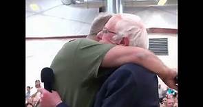Bernie Reunites with Veteran at Emotional Town Hall