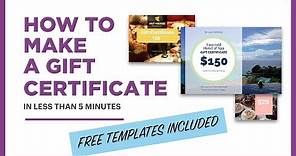 How to make a gift certificate (free template included)