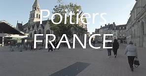 Royal city of Poitiers. France. Walking tour | 4K With captions