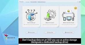 ADATA guide to installing Acronis 2013 data migration software