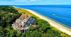 Massachusetts 4-story beachfront House For Sale | Martha's Vineyard waterfront Property | lawns
