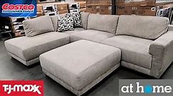 TJ MAXX COSTCO AT HOME FURNITURE ARMCHAIRS SOFAS TABLES SHOP WITH ME SHOPPING STORE WALK THROUGH