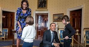 The President & The First Lady Surprise Visitors on White House Tours